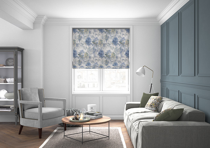 Woodland, Saxon Blue - Roman Blind - Image 5